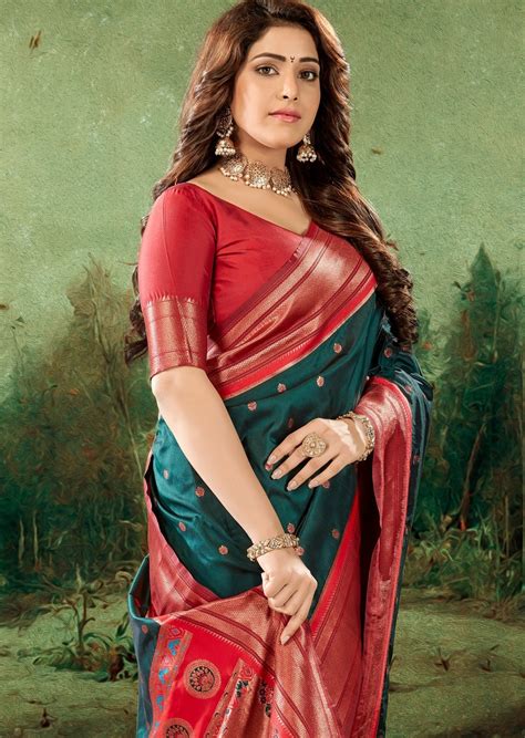 Buy Pure Paithani Silk Handloom Green Saree for Wedding Online – Sunasa
