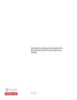 Fillable Online Sun Blade X32B formerly Sun Blade X6270 M3 Installation ...