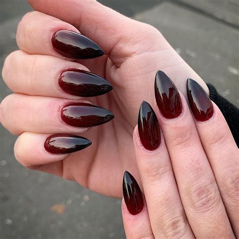 valentines nails red and black