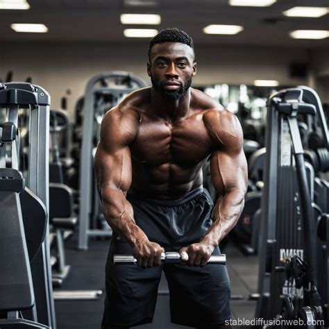 Strong Black Men in the Gym | Stable Diffusion Online