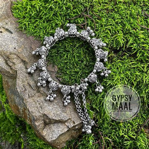 Traditional Silver Ghungroo Bangle – Gypsy Maal