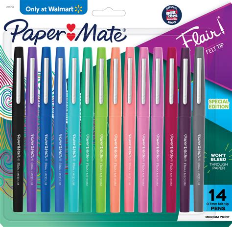 Paper Mate Flair Felt Tip Pens, Medium Point (0.7mm), Assorted Colors ...