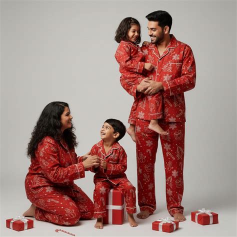 Classic Christmas Sketch Family Pajamas – Matching Festive Night Suits ...