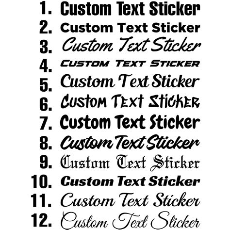 Custom Text Stickers | Vinyl Decals | 200+ Fonts – Buy Custom Things