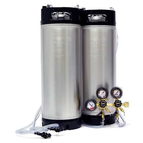 Home Brew Keg System w/ Two Cornelius (Corny) Ball Lock Kegs & Pressur