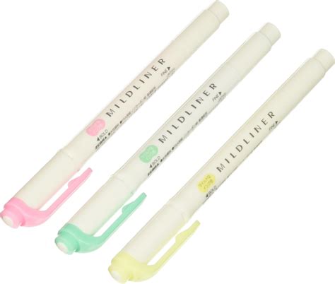 Zebra Technologies Highlighter Mild Liner,3 Color Set (Wkt7-3C),White ...