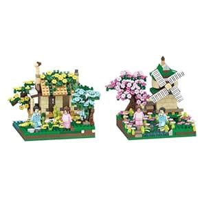 JAZZY PEARLS® 2X Miniature Bricks Building Model Construction Set|2 Set ...