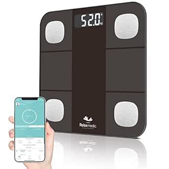 Bioimpedance Digital Body Scale w/ Bluetooth Smart App - Relaxmedic ...