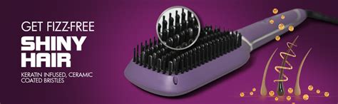 Havells Keratin Infused Hair Straightener Brush With Temperature ...