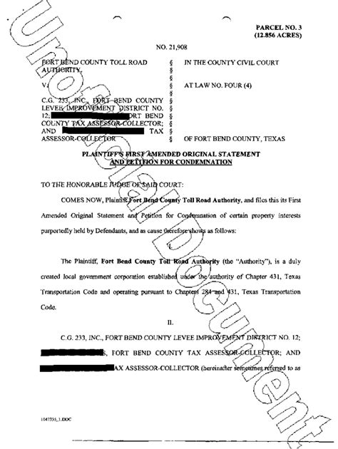 Fillable Online A03 Plaintiffs First Original Amended Statement Fax ...
