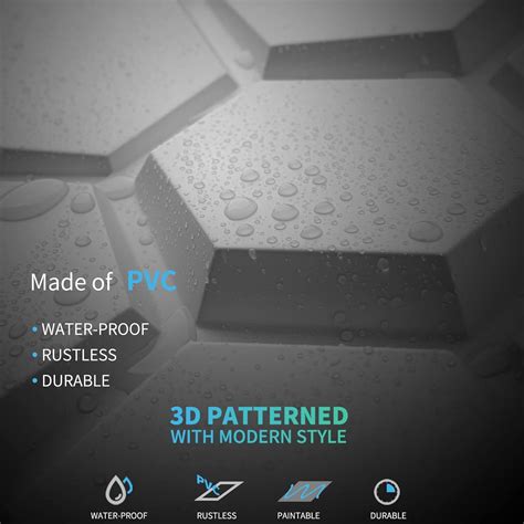 Buy Art3d Textures 3D Wall Panels White Hexagon Design Pack of 12 Tiles ...