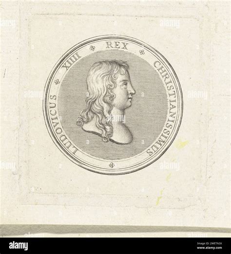 Penning with bust of Louis XIV, Gerard Edelinck, after Antoine Coypel, 1702 print Front of a ...