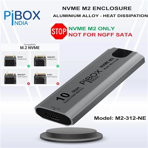 pibox India NVMe M2/M.2 Tool-Free SSD Enclosure Case with USB 3.2 ...