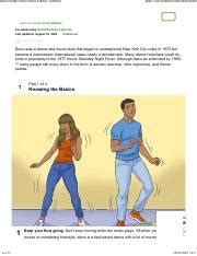 Image result for Disco Steps Lesson for Beginner