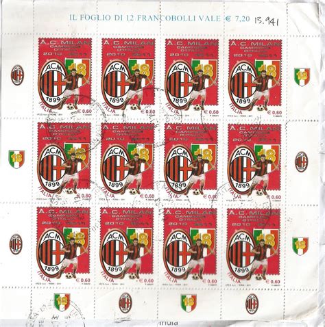 Stamps on AC Milan – Winner of Serie A 2011 – Stamp Digest