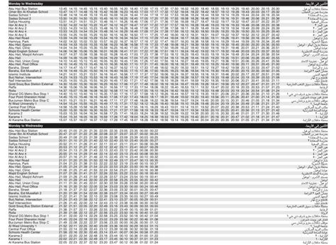 C3 Bus Timings - Abu Hail Bus Station to Al Karama Bus Station