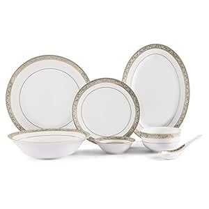 Hitkari Porcelain D253 Dinner Set 33 Pcs.|Modern & Trendy Design ...