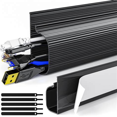 Buy Cable Management Under Desk 31.5'' J Channel Cable Raceway, Super ...