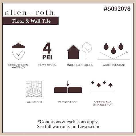 allen + roth Cementine White 8-in x 8-in Matte Porcelain Cement Look ...