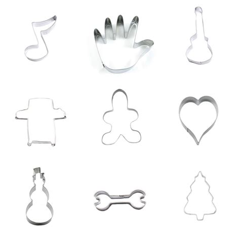 Buy 9 Pieces Cookie Cutter Biscuit Christmas Tree Wrench Spanner ...