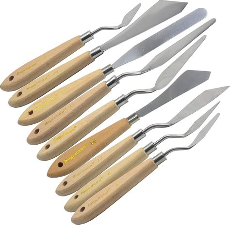 Amazon.com: AebDerp 9 Pcs Paint Palette Knives for Painting, Stainless Steel Color Mixing ...