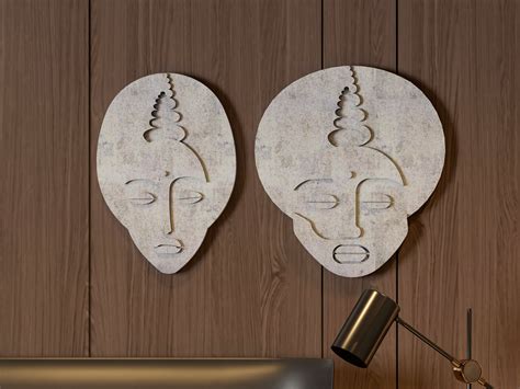 Minimalist couple face 3D wall art( Set of 2) – Astawallart