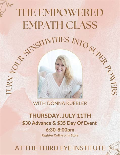 The Empowered Empath Class w/ Donna Kuebler, The Third Eye Institute ...