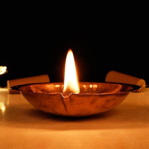 Buy Karmaware Pure Copper Diya Akhand Jyot (8 cm Diameter Large Size ...