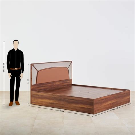 Buy Serenity Piloma King Bed with Box Storage - Brown from Home Centre ...