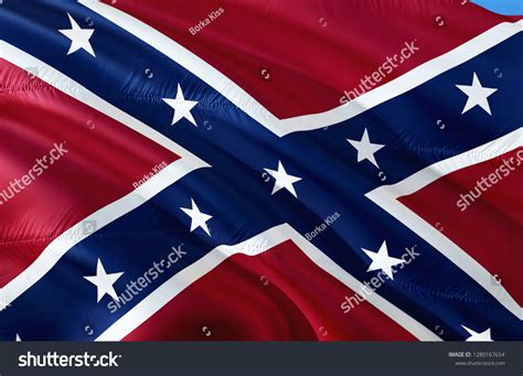 Original Confederate Flag States America Historical Stock Illustration ...