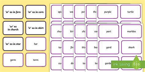 R-Controlled Vowels Sorting Cards (teacher made) - Twinkl