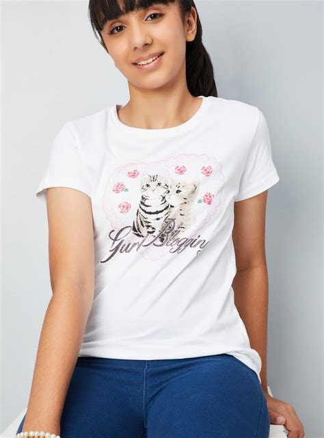 Buy Girls Printed T-shirt Online at just Rs. 249.0 - 1000015395763 ...