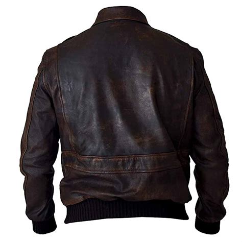 Men’s Pilot A2 Bomber Aviator Military Leather Jacket - Pak Ansari Impex