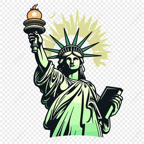 Statue Of Liberty Clipart Statue Of Liberty In Green Holding A Torch ...