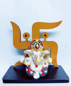 GRACIE COLLECTION LORD GANESHA DECORATED BY STONE WITH WOODEN BASE ...