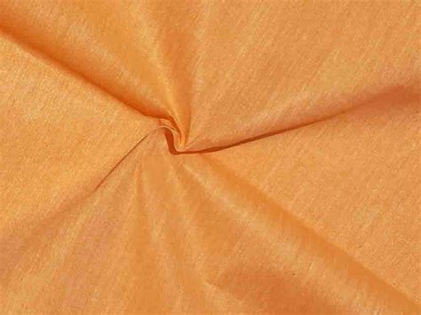 Saffron Orange Plain Cotton Fabric