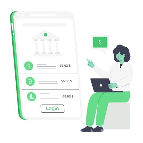 Easy to use flat illustration of banking app | Premium Vector