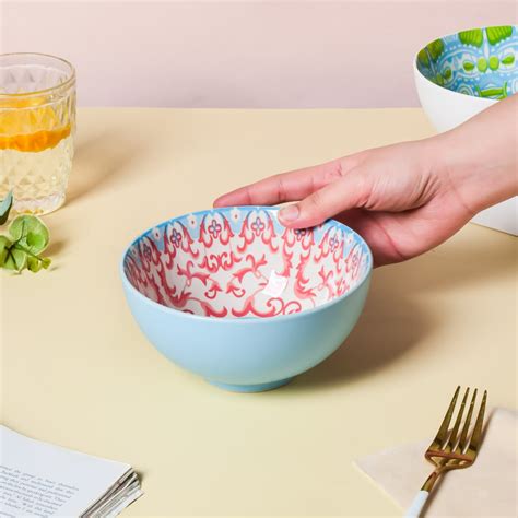 Noodle Bowls - Buy Mandala Ceramic Snack Bowl Set Online | Nestasia