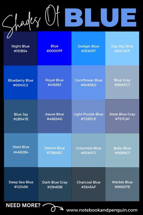 Image result for Blue Color Names