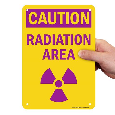 SmartSign 10 x 7 inch ââ‚¬Å“Caution - Radiation Areaââ‚¬Â OSHA Sign ...
