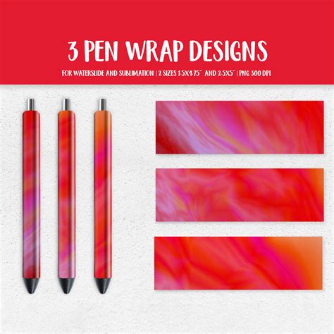Red Marble Pen Wrap Design . Sublimation or Waterslide Epoxy | Inspire ...