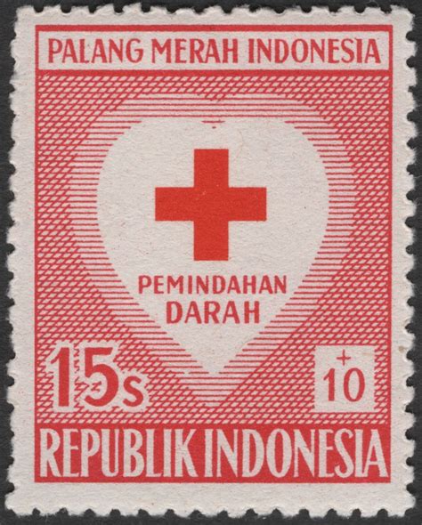 SCG3058 - Indonesia Red Cross Blood Transfusion Stamp (15s + 10s ...