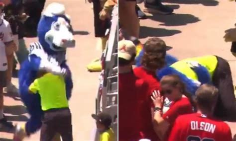 Footage of NFL mascot 'assaulting' security guard goes viral as fans ...