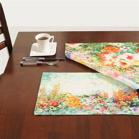 Buy SWAYAM Floral Print Table Mats - Set of 2 from Swayam at just INR 399.0