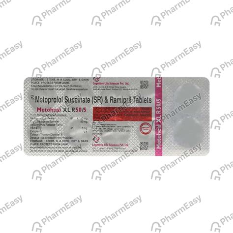 Metoheal Xl R 50mg Strip Of 10 Tablets: Uses, Side Effects, Price ...