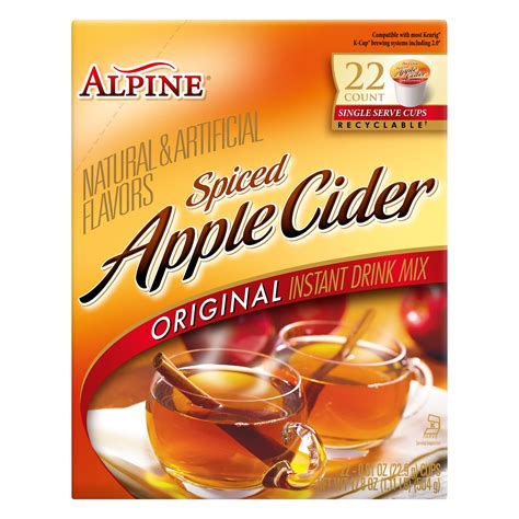 Alpine Spiced Apple Cider Original Instant Drink Mix, 22 Single Serve ...