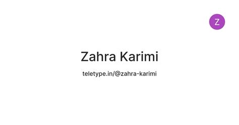 Zahra Karimi — Teletype