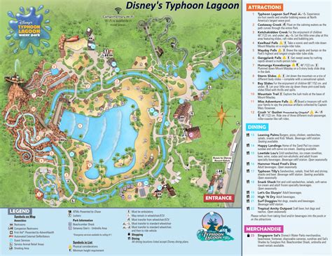 Disney's Typhoon Lagoon Map - Orlando - Ontheworldmap.com