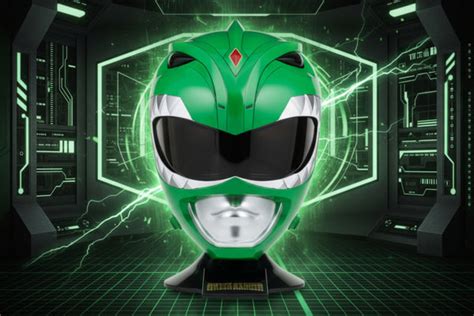 Power Rangers Mighty Morphin Ranger Helmet Role Play Collectible, Gree ...