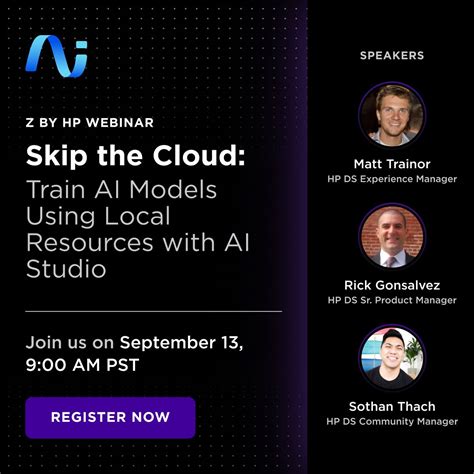 Join the HP team walkthrough of AI Studio this Friday, 9/13 at 9AM PST ...
